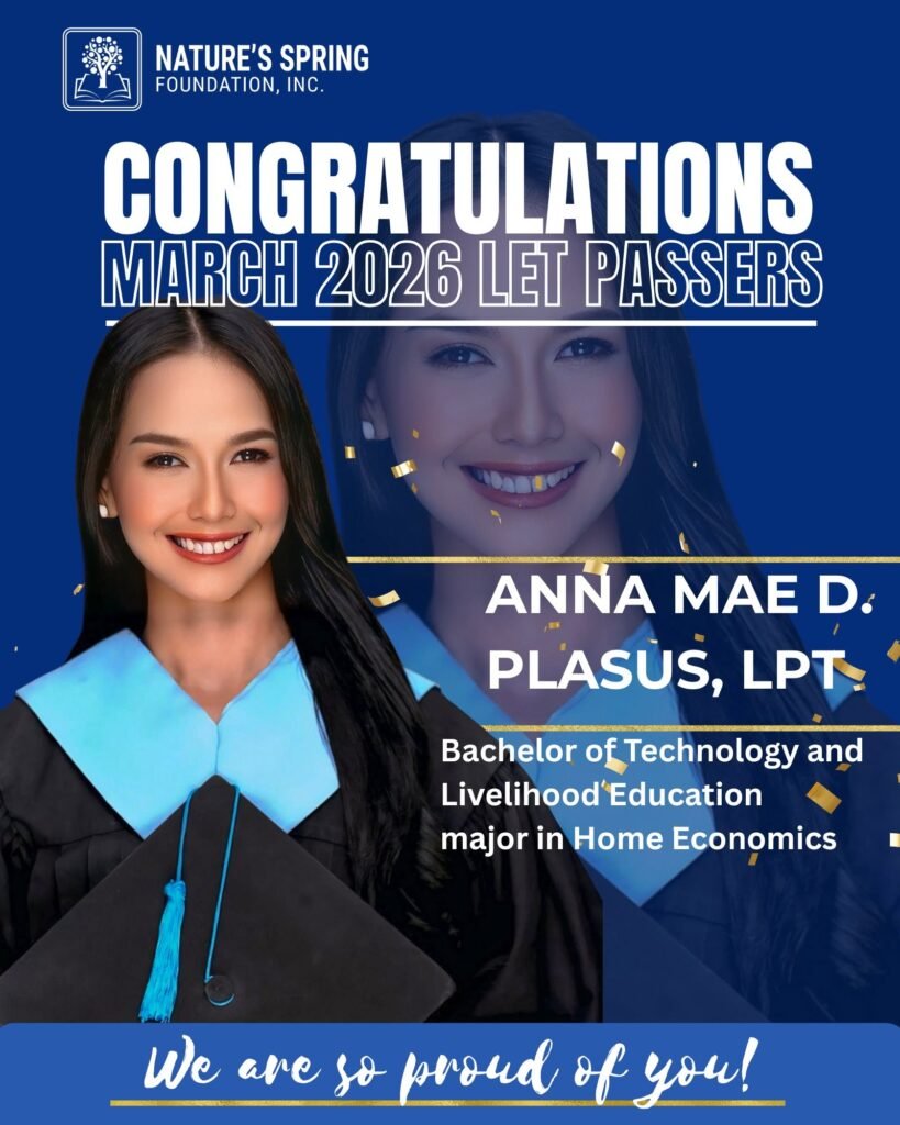 𝑪𝒐𝒏𝒈𝒓𝒂𝒕𝒖𝒍𝒂𝒕𝒊𝒐𝒏𝒔 to our proud NSFI Scholars for successfully passing the 𝐌𝐚𝐫𝐜𝐡 𝟐𝟎𝟐𝟔 𝐋𝐢𝐜𝐞𝐧𝐬𝐮𝐫𝐞 𝐄𝐱𝐚𝐦𝐢𝐧𝐚𝐭𝐢𝐨𝐧 𝐟𝐨𝐫 𝐓𝐞𝐚𝐜𝐡𝐞𝐫𝐬 (𝐋𝐄𝐓)! 🎉📚✨